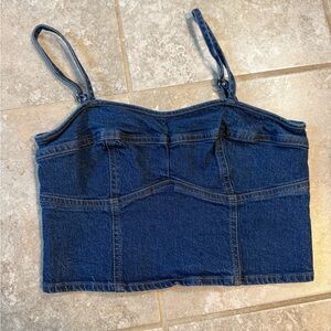 Universal Threads Dark Blue Denim Crop Top